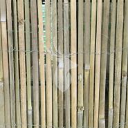Bamboemat gespleten