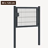 Dubbelstaafmat poort antraciet