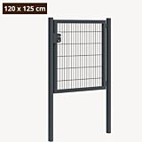 Dubbelstaafmat poort antraciet