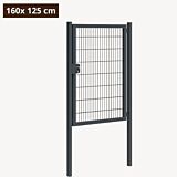 Dubbelstaafmat poort antraciet