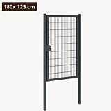 Dubbelstaafmat poort antraciet