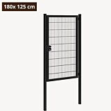 Dubbelstaafmat poort zwart