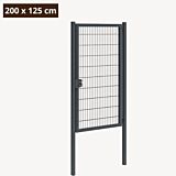 Dubbelstaafmat poort antraciet