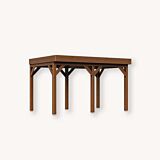 Douglas overkapping Gardvik XL1 | douglas bruin geïmpregneerd | 447x305 cm