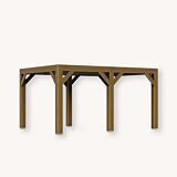 Douglas overkapping Vantinge XL1 | douglas groen geïmpregneerd | 457x350 cm