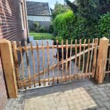 Tuinpoort kastanjehout luxe