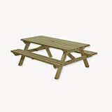 Picknicktafel rechthoek | groen geïmpregneerd