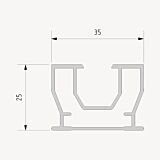 Aslon aluminium onderligger | 2,5x3,5 cm