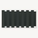 Tuinscherm composiet Design | antraciet/aluminium