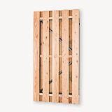 Tuindeur Solide douglas | gem. doorkijk | zwart frame