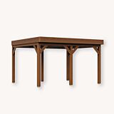 Douglas overkapping Gardvik XXL1 | douglas bruin geïmpregneerd | 447x405 cm