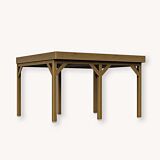 Douglas overkapping Gardvik XXL1 | douglas groen geïmpregneerd | 447x405 cm