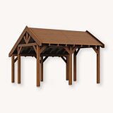 Douglas kapschuur Linge XXL1 | douglas bruin geïmpregneerd | 447x444 cm