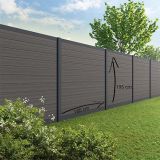 Tuinscherm Velufence | dark grey | aluminium palen