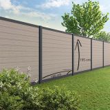 Tuinscherm Velufence | light grey | aluminium palen