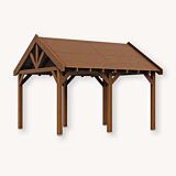 Douglas zadeldak Sallinge XXL1 | douglas bruin geïmpregneerd | 447x444 cm