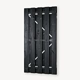 Tuindeur Solide zwart grenen gem. doorkijk | verzinkt frame