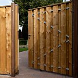 Tuindeur Solide vuren | gem. doorkijk | verzinkt frame