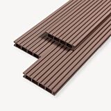 Composiet vlonderplank Duofuse | Ribbel | Tropical brown | 16,2 cm