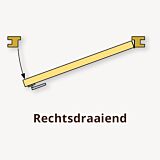 Douglas deur klein raam | zwart beslag | 201x90 cm