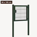 Dubbelstaafmat poort groen