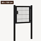 Dubbelstaafmat poort zwart