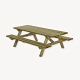 Picknicktafel rechthoek | groen geïmpregneerd