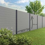 Tuinscherm Velufence | stone grey | aluminium palen