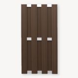 Tuinscherm composiet Design | donkerbruin/aluminium