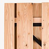 Tuindeur Solide douglas | gem. doorkijk | zwart frame