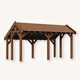 Douglas kapschuur Norheim XL2 | douglas bruin geïmpregneerd | 547x344 cm