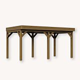 Douglas overkapping Gardvik XL2 | douglas groen geïmpregneerd | 547x305 cm