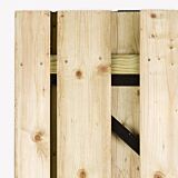 Tuindeur solide vuren | gem. doorkijk | zwart frame