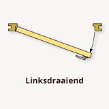 Douglas deur klein raam | zwart beslag | 201x90 cm