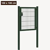 Dubbelstaafmat poort groen