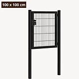 Dubbelstaafmat poort zwart