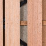 Tuindeur Solide hardhout | gem. doorkijk | zwart frame