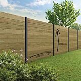 Tuinscherm Velufence | douglas groen geïmp. | alu. palen