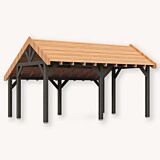 Douglas kapschuur Norheim XXL2 | zwart douglas frame | 547x444 cm