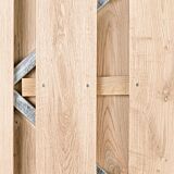 Tuindeur Solide eiken | gem. doorkijk | verzinkt frame