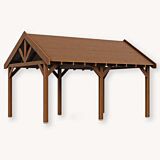 Douglas zadeldak Sallinge XXL2 | douglas bruin geïmpregneerd | 547x444 cm