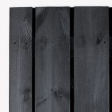 Tuindeur solide zwart grenen geen doorkijk | zwart frame