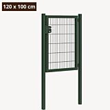 Dubbelstaafmat poort groen