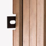 Tuindeur Solide hardhout | gem. doorkijk | zwart frame