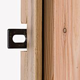 Tuindeur Solide douglas | gem. doorkijk | zwart frame