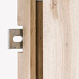 Tuindeur Solide eiken | gem. doorkijk | verzinkt frame