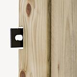 Tuindeur Privacy | zwart frame | met slot linksdraaiend