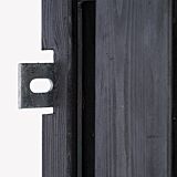 Tuindeur Solide zwart grenen gem. doorkijk | verzinkt frame