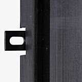 Tuindeur solide zwart grenen gem. doorkijk | zwart frame
