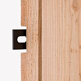 Tuindeur Privacy douglas breed | geen doorkijk | zwart frame